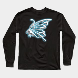 Wolf and butterfly 3d super soft blend drawing cute cool colorful Long Sleeve T-Shirt